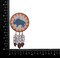 Buffalo Round with Feathers, Native, Embroidered, Iron on Patch